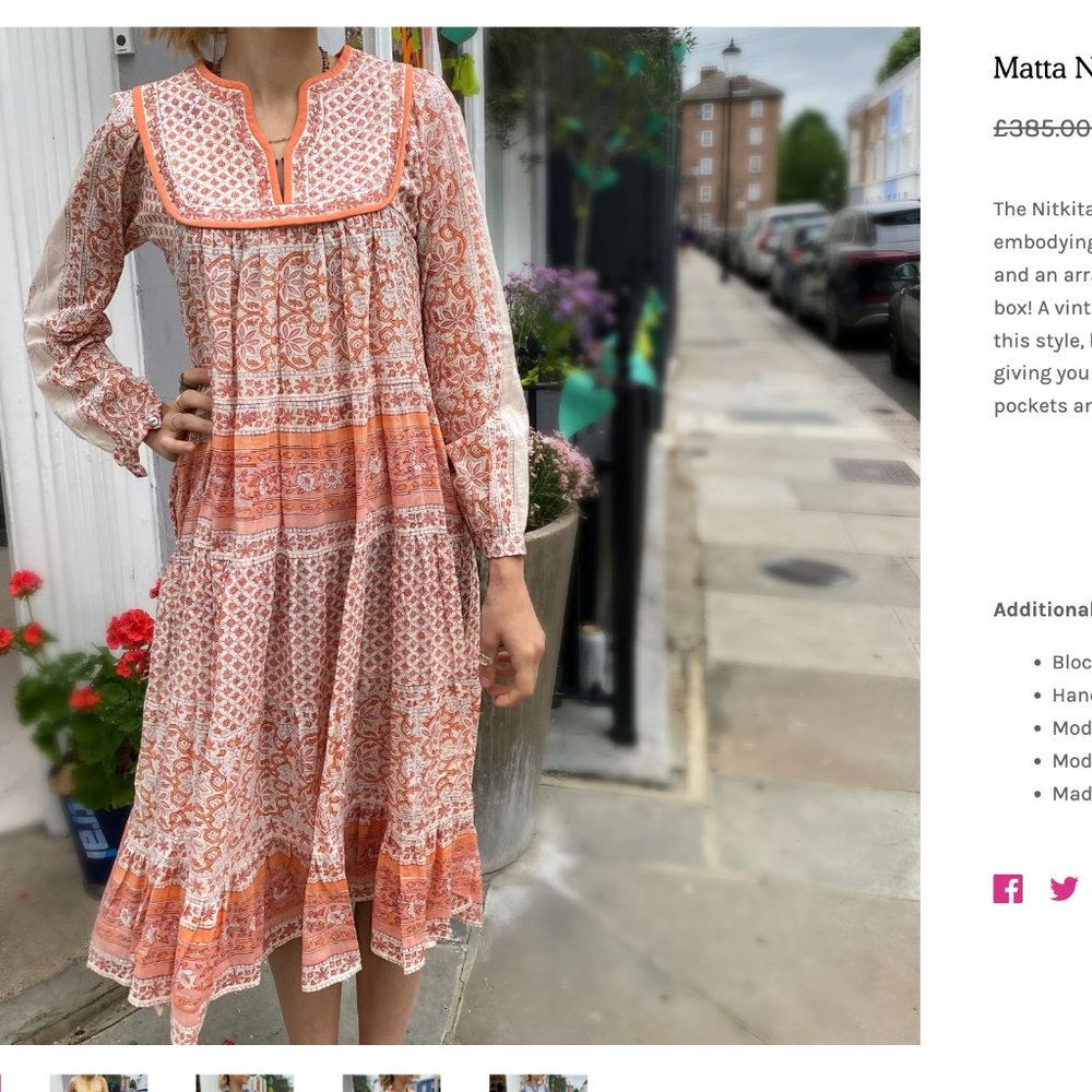 Matta Nitika Nima Quilt Dress XL